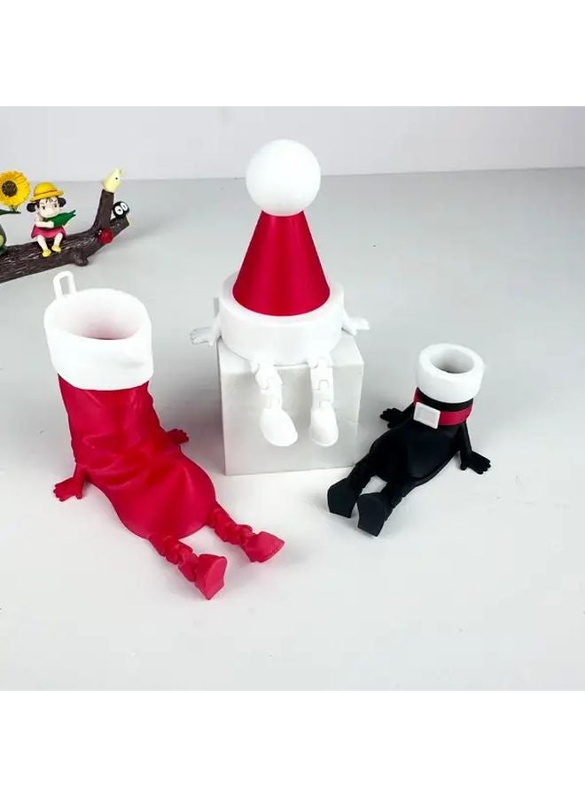 3D Printed Christmas Sitting Decoration Model A With Gift Box - Image 2